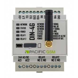 din-4g-dc-lte-relay-controller-12-24V AC/DC-battery-backup.jpg DIN-4G-DC 4G LTE Relay Controller 12-24V AC/DC with Battery Backup - Australia